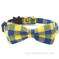 Multicolor Plaid Printing Removable Bow Tie Cat Collar